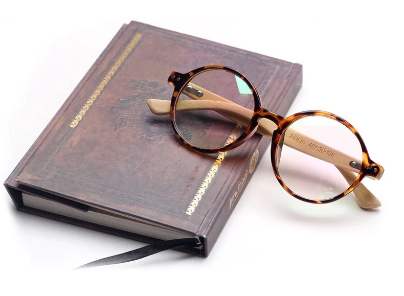 2019 круглые бамбуковые очки ручной работы деревянные для чтения оправы серые