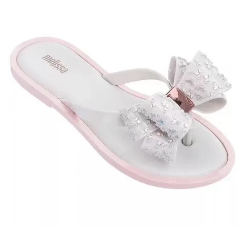 Оригинальная обувь Mini Melissa женские шлепанцы с бантиком в стиле Мелисса 2019 | Обувь