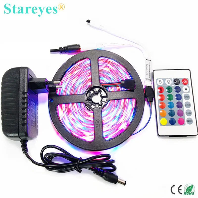 1 комплект 5 м SMD 3528 2835 300 светодиодный RGB лента для фонарика водонепроницаемый