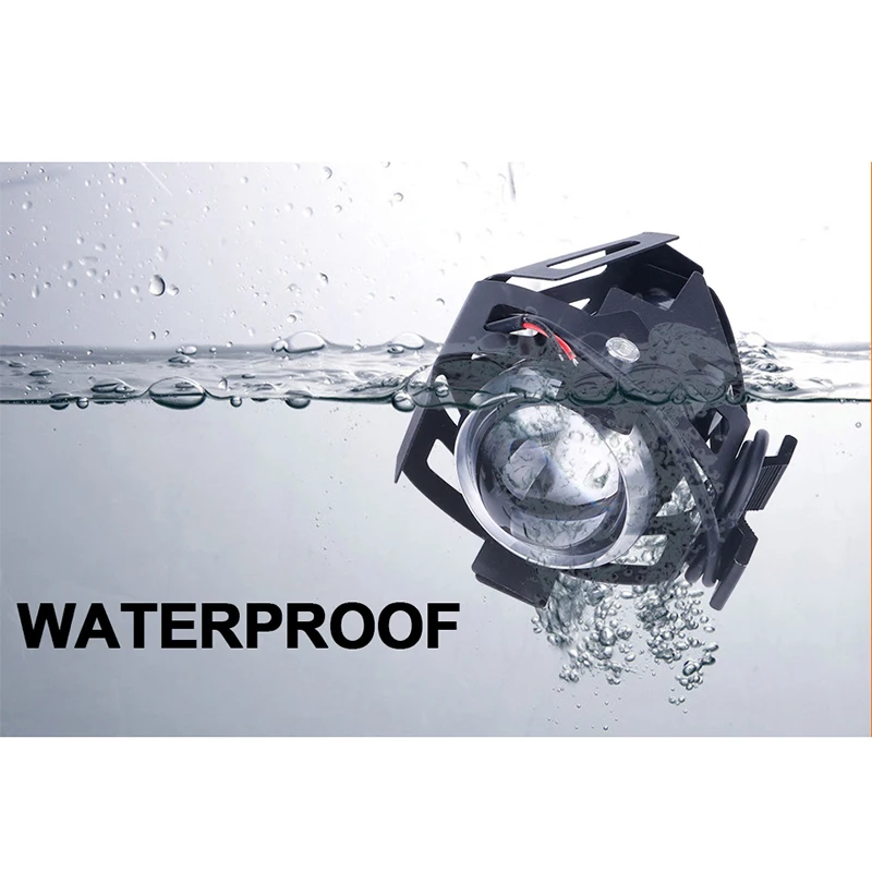 Motorcycle Headlight Motorbike Upper Low Beam Flash Motos 125W U5 LED Waterproof 12V spotlight Driving car Fog Spot Head Light |