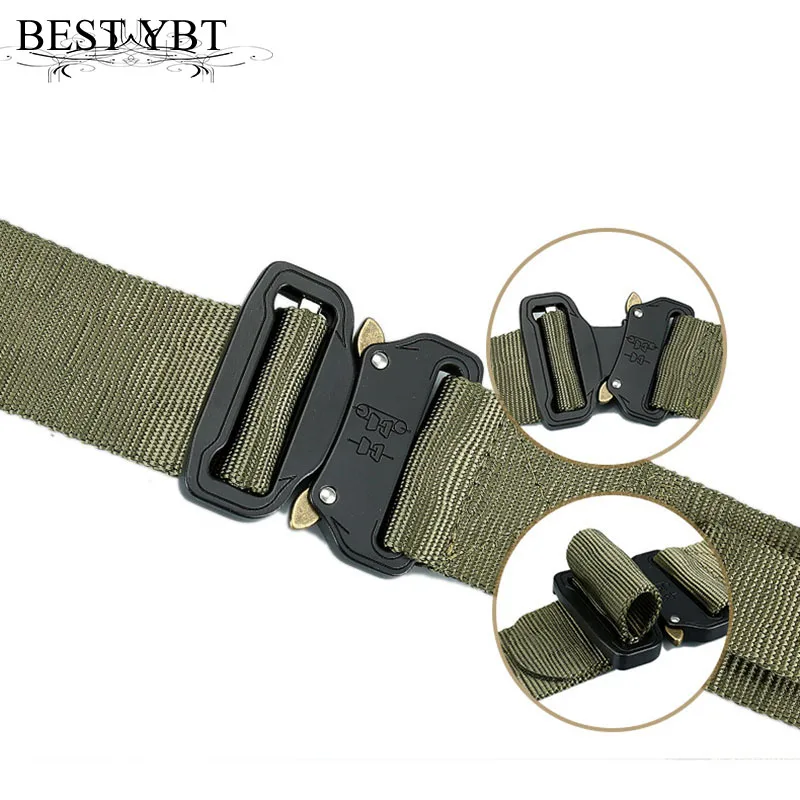 

Best YBT Unisex Belt Nylon Alloy Insert buckle Women Belt Military Equipment Hot Selling High Quality comfortable Men Belt