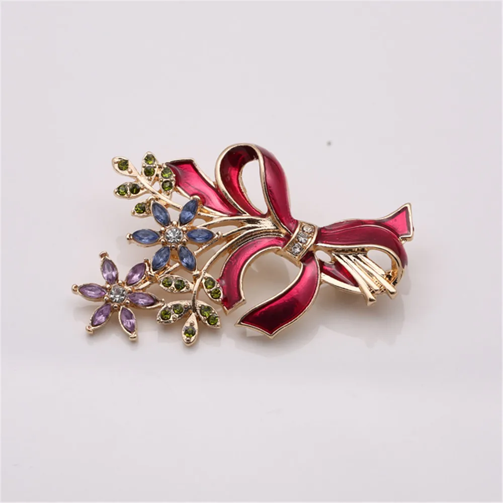 Бесплатная доставка модные новые цветы Бант капли эмалированной глазури нежные