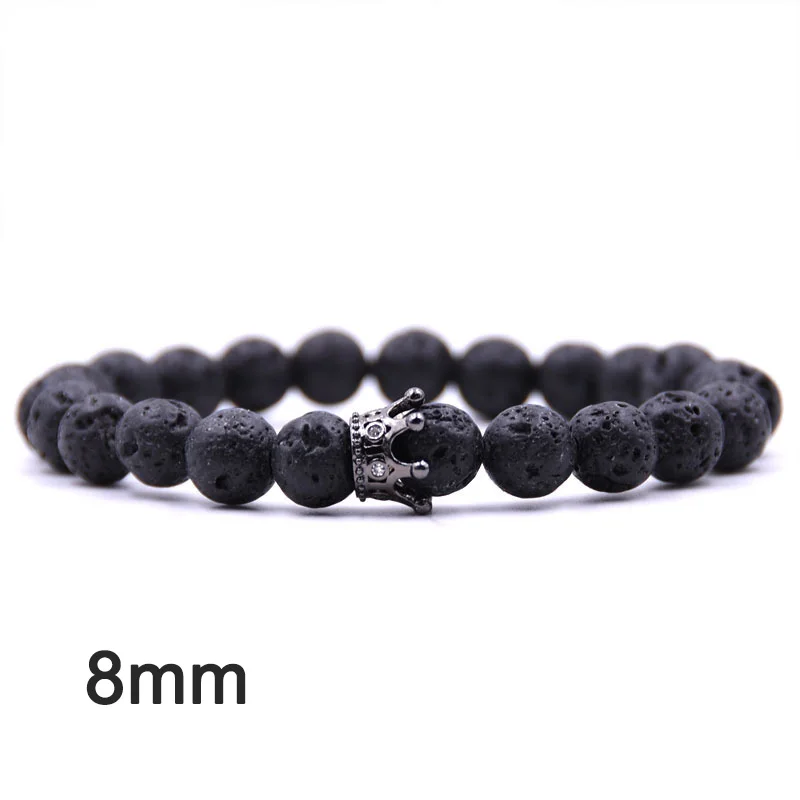Браслет с короной, пара браслетов для женщин, ювелирное изделие Bileklik Pulseira Masculina Feminina, мужские браслеты с камнем - Окраска металла: bileklikbracelet