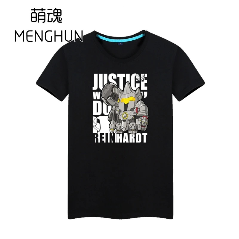 OW CHARACTER REINHARDT lovely t shirt game fans daily wear REINHARDT t shirt summer shirt AC324