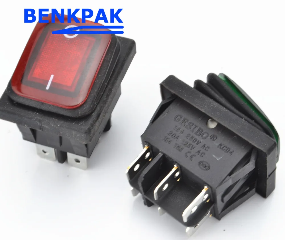 Переключатель игровой машины 1 шт. Водонепроницаемый 6 pin ON OFF Погодный пакет лодка