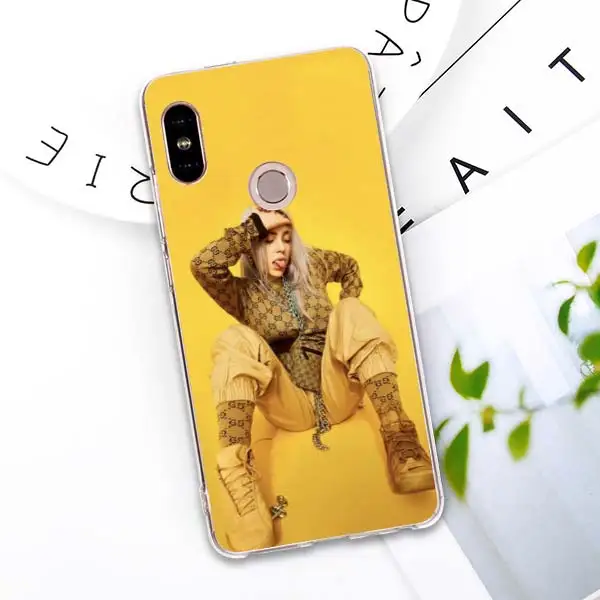 Силиконовый чехол Singer Star Billie Eilish для Xiaomi mi 9 8 A2 Lite Play mi x3 Red mi 6 6A Note 6Pro 7 Pro мягкий чехол для телефона из ТПУ - Цвет: 04