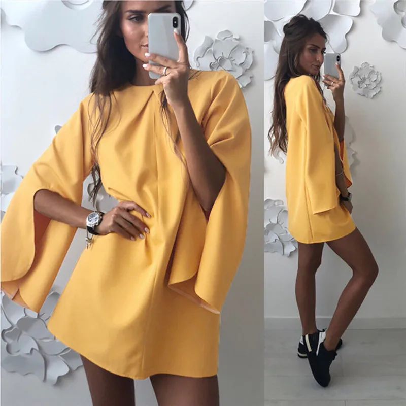 Женское платье с длинным рукавом и круглым вырезом JAYCOSIN повседневное пляжное