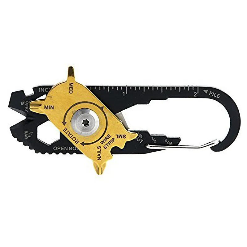 

20 In 1 Multifunctional key holder Stainless Steel Screwdriver Wrench Hand Tools Outdoor Survival Bottle Opener Keychain DAL018