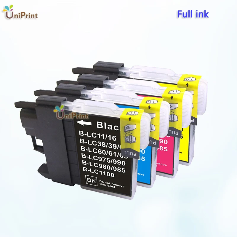 4 шт. lc980 lc985 lc39 совместимый чернильный картридж для принтера Brother DCP165c 145c 385c 585cw 6690cw