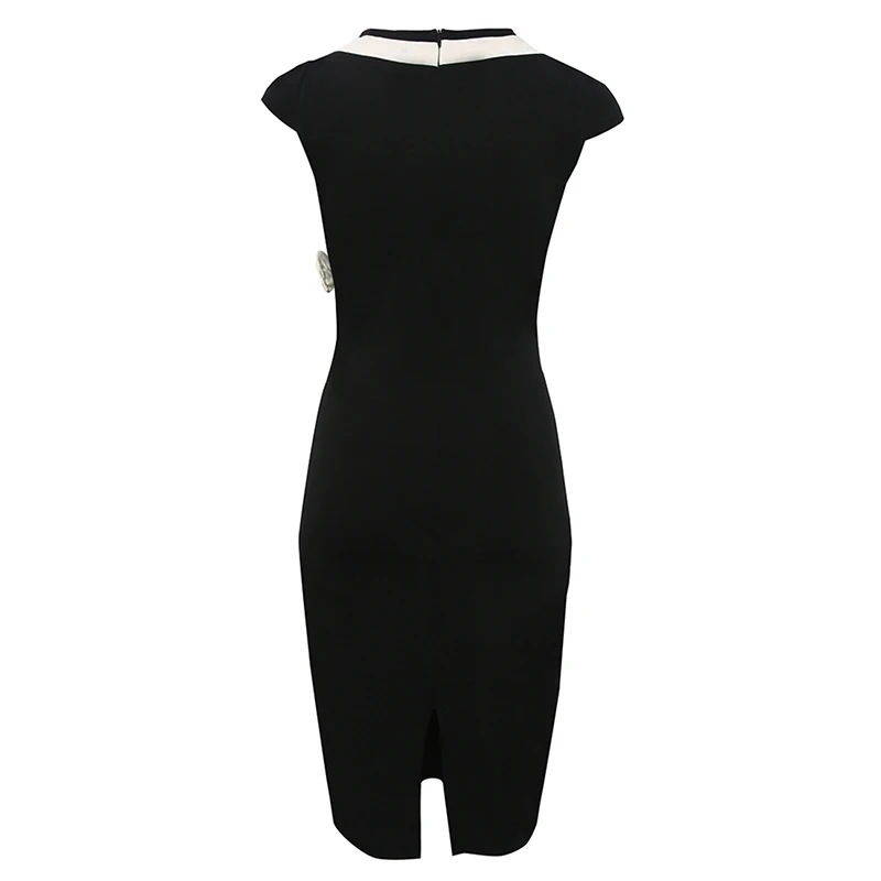 Aamikast женское сексуальное элегантное тонкое черное платье в стиле пэчворк 2017