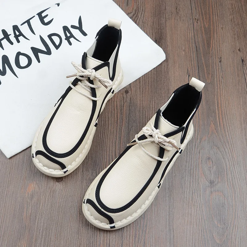 Красивые короткие ботинки в стиле ретро Ботинки Martin ручной работы с мягкой