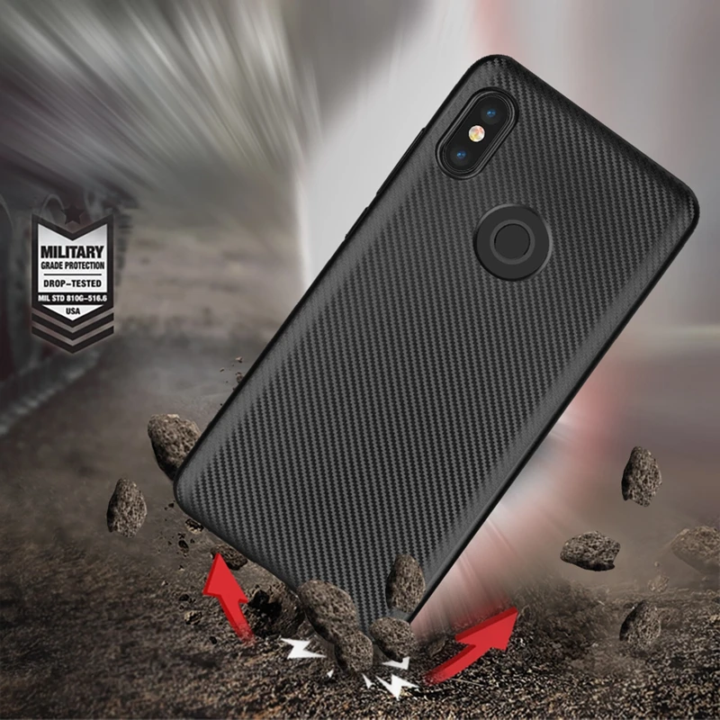 Противоударный чехол mi A2 для Xiaomi из мягкого углеродного волокна Fundas A1 5X 6X Xio