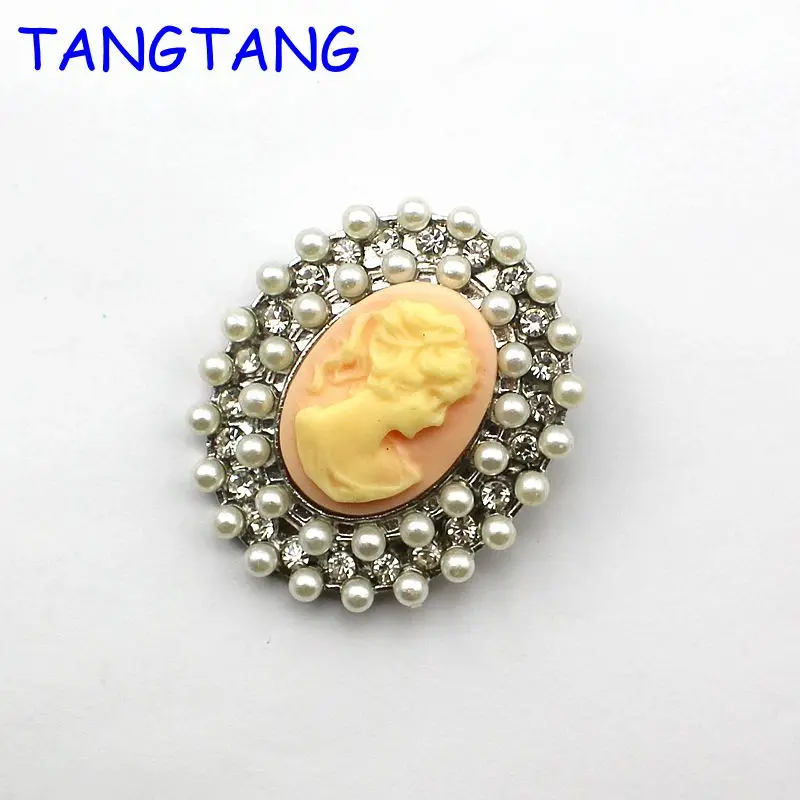 Женская Брошь с искусственным жемчугом розовая двухрядная брошь в винтажном