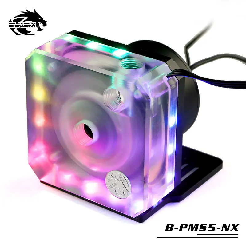 Bykski B-PMS5-NX ШИМ автоматический насосы водяное охлаждение насос D5 серии Расход 1100L/ч 5V освещения RBW кулер для воды радиатора