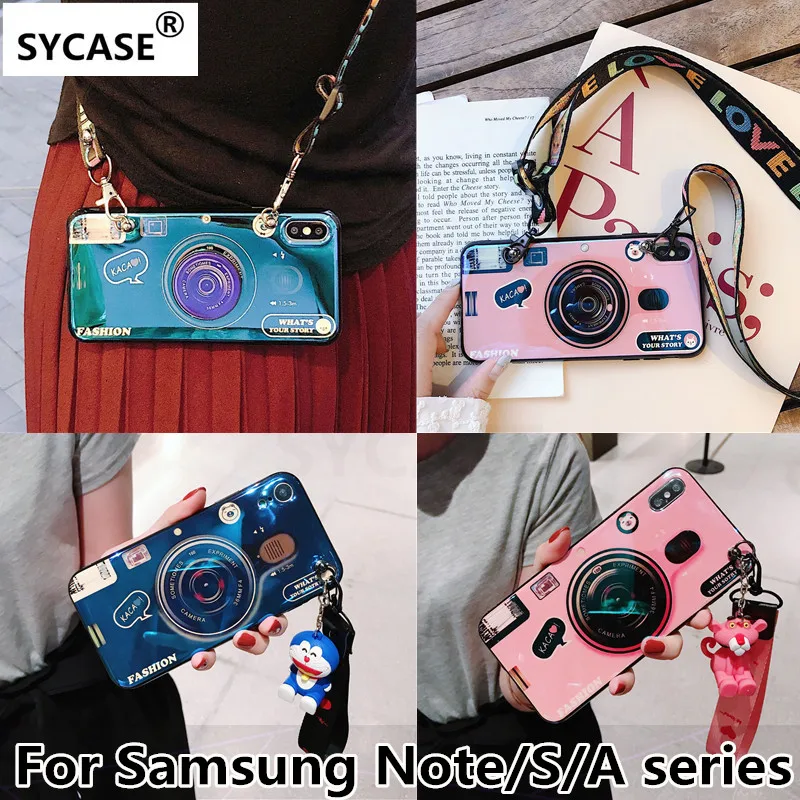 SYCASE Blu-ray retro camera soft phone case For Samsung Galaxy S7 Edge S8 S9 Plus Note 8 9 A5 A6 A6Plus A8 A8Plus A7 2018 |