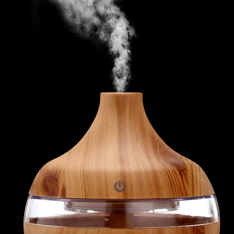 ATWFS Humidifier Aroma Oil Diffuser Ultrasonic Aromatherapy Wood Grain Air USB Mist Maker Fogger LED Light | Бытовая техника