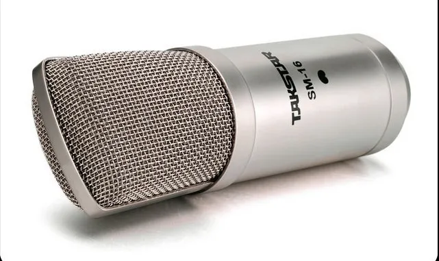 TAKSTAR SM-16 конденсаторный РАДИОВЕЩАТЕЛЬНЫЙ микрофон и микрофон для записи Студийный микрофон с алюминиевый кейс