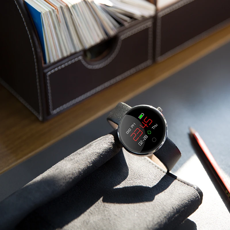 KAIHAI Фитнес браслет pulseras кожаный умный Браслет кровяное давление монитор сердечного ритма часы reloj inteligente