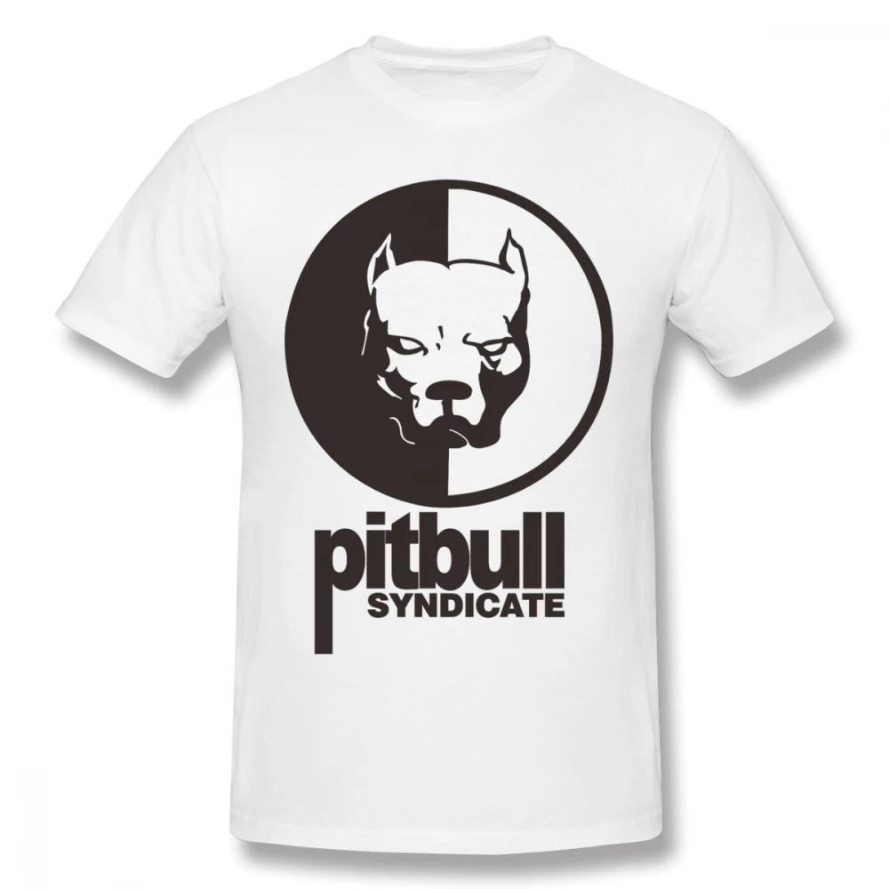 Pitbull Собака Футболка для мужчин плюс размер 4XL 6XL Команда Тройник |
