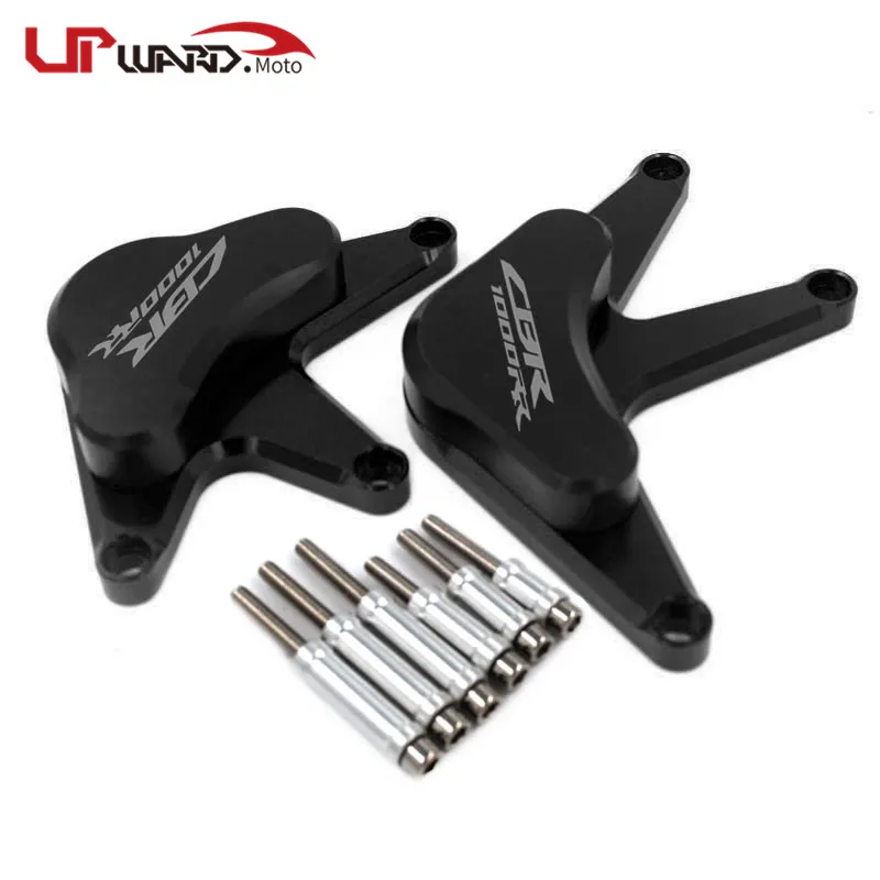 Black Для HONDA CBR1000RR CBR 1000RR CBR 100R RR 2008- 2009 2010 2011 мотоцикл от поломок двигателя гвардии статора Чехол слайдер протектор - Цвет: Black