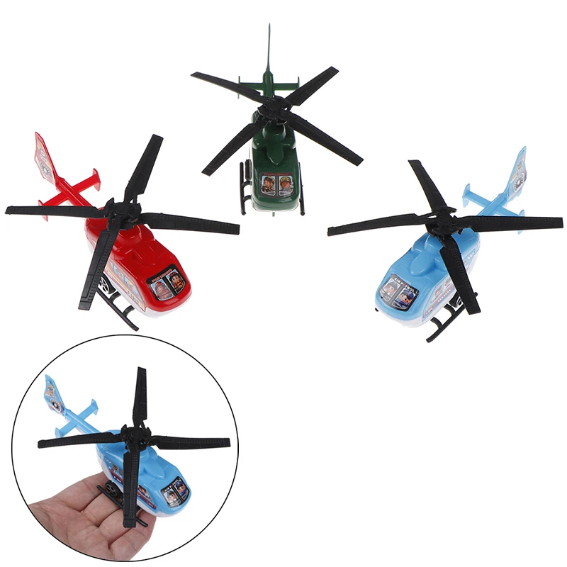 TOYZHIJIA 2PC тянуть обратно Вертолет игрушки вращающийся пропеллер самолет из