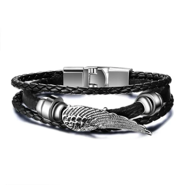 Lateefah модный винтажный mannen кожаный браслет Speelkaarten Raja Vegas Шарм многослойный Gevlochten Vrouwen Pulseira Masculina - Окраска металла: E