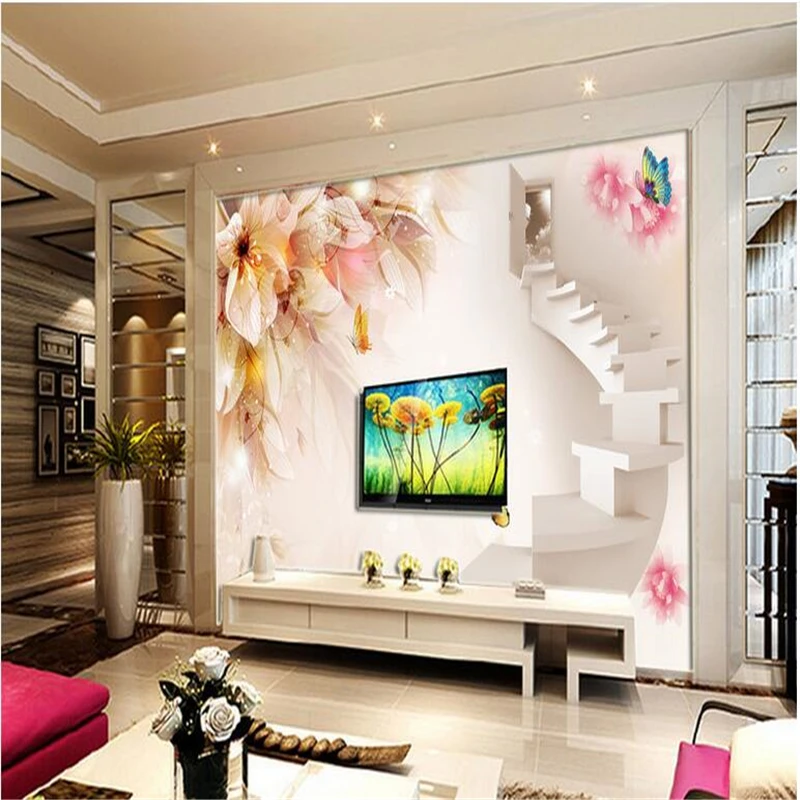 Фотообои beibehang на заказ 2D настенные картины 3D плитка лилии настенный фон обои |