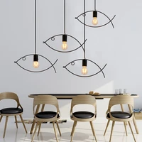 e27 creative personality led pendant lights fish bar minimalist dining room nordic hanging lamp ac110v 220v droplight style