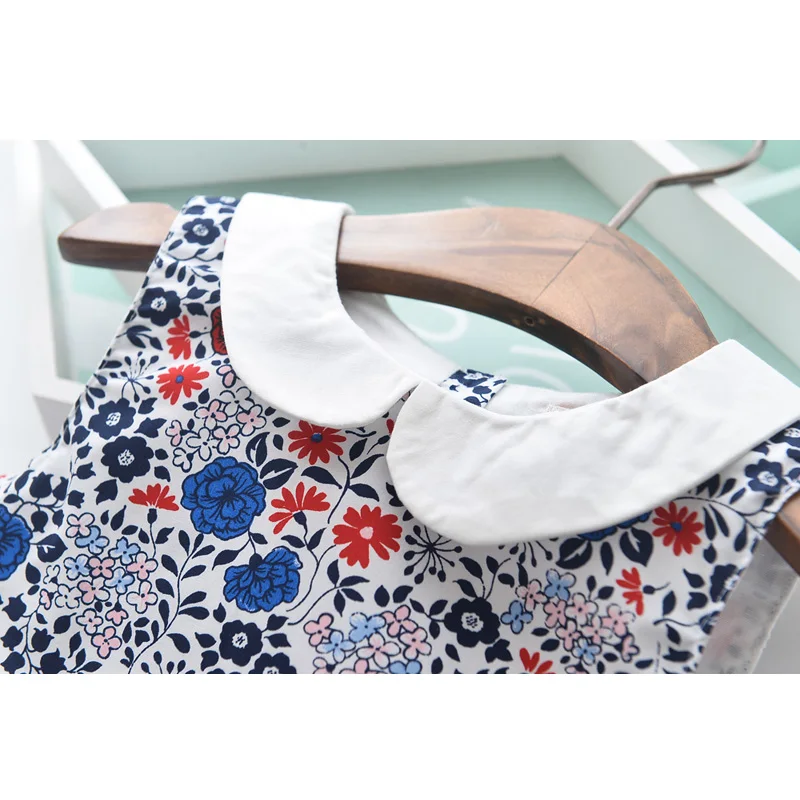 LOVE DD&MM Girls Dresses Summer New Children's Wear Girls Cute Sweet Full Printed Flower Doll Collar Sleeveless Vest Dress
