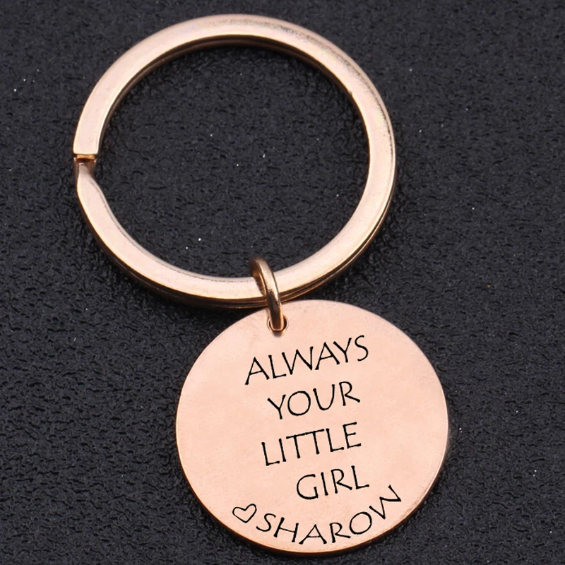 Модный брелок из нержавеющей стали с гравировкой всегда ваша маленькая девочка