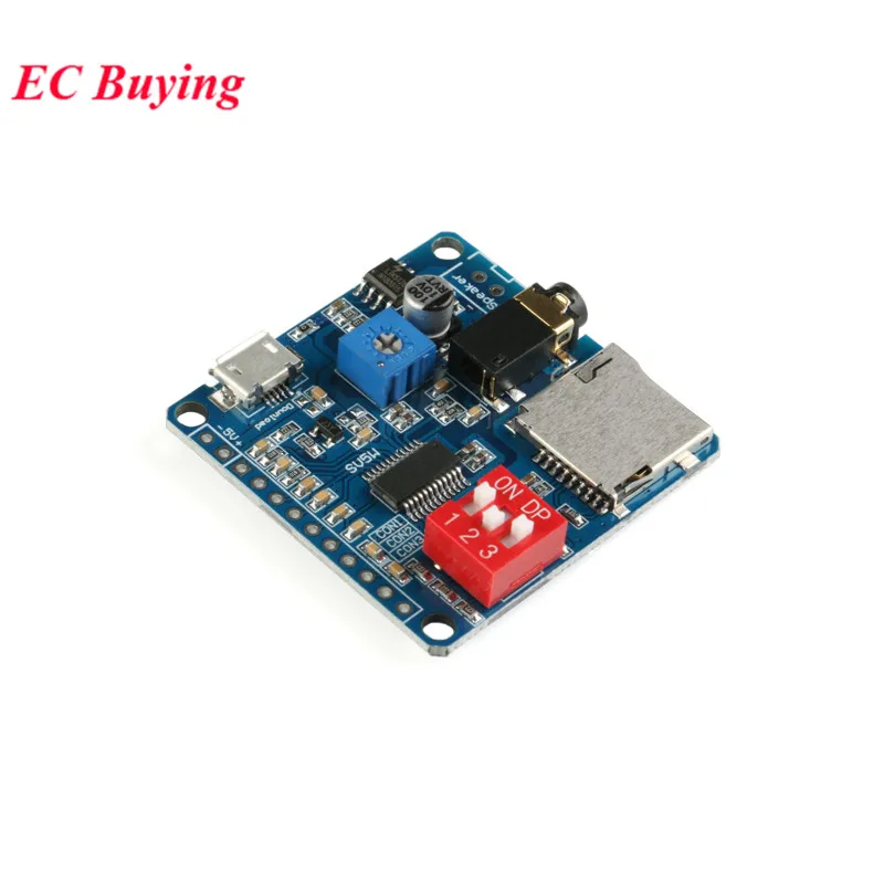 Модуль воспроизведения голоса DY SV5W MP3 Плата модуля WAV декодирование триггера