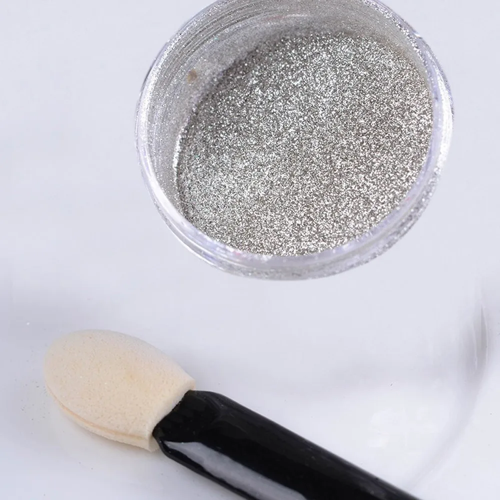 Женский зеркальный гель для ногтей с эффектом порошка Хромовый пигментный