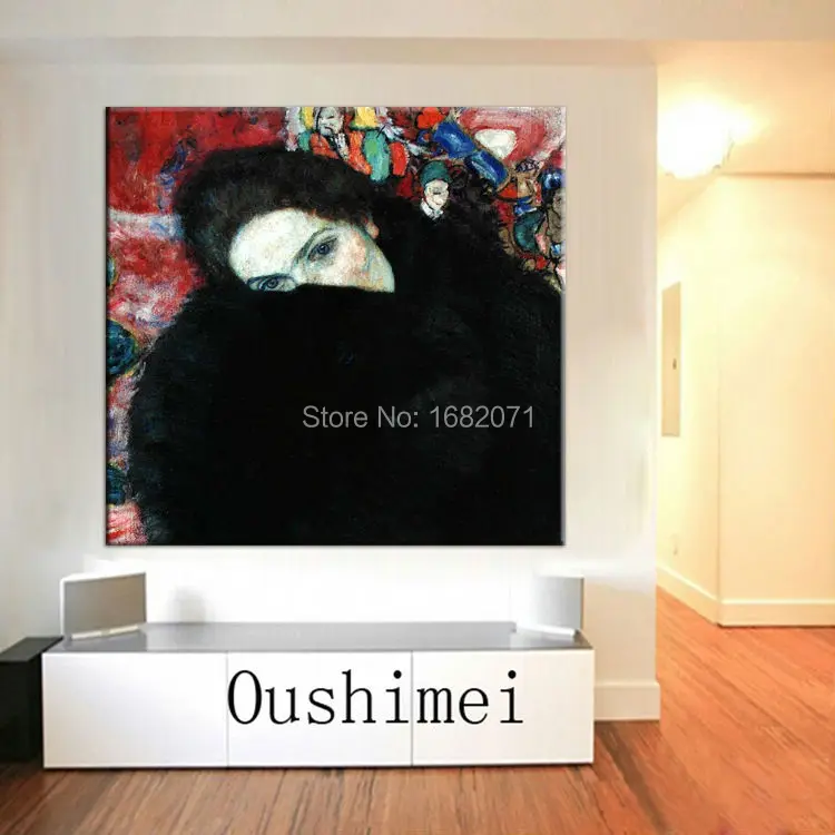 Сильная команда художников Ручная роспись высокое качество Густав Климт леди с