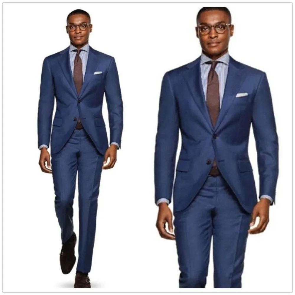 

Pink Solid Black Lapel Slim Fit Formal Business Causal Wedding Suit Custom Coat