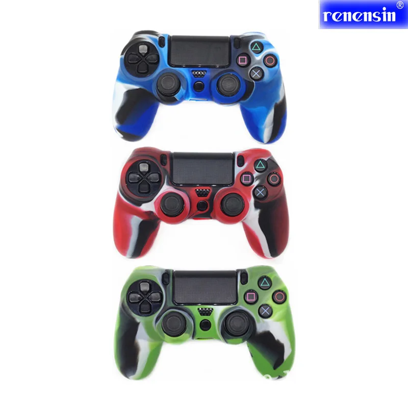 Новинка камуфляжный силиконовый защитный чехол для Sony ps4 игрового контроллера