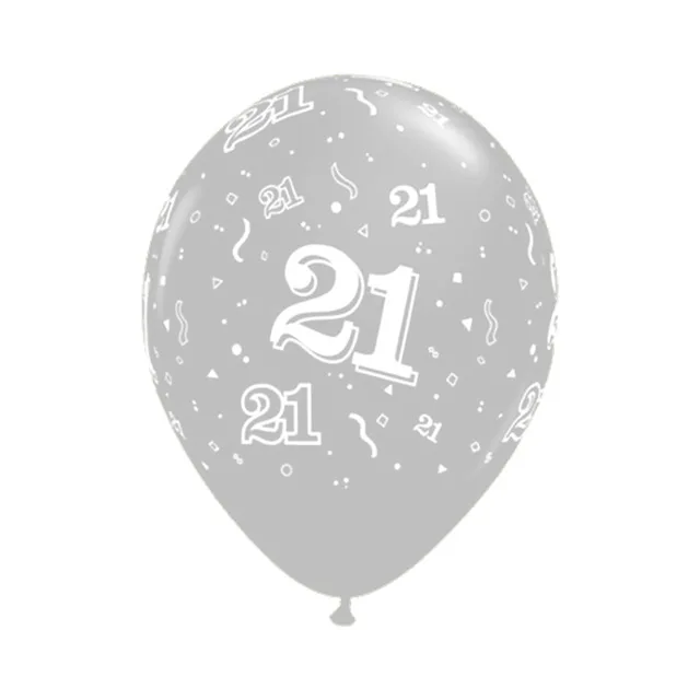 sliver 21 years 10 шт. латексные шары на свадьбу, годовщину 10 дюймов, для взрослых, в возрасте от 21 до 30, 40, 50 лет - Цвет: sliver 21 years