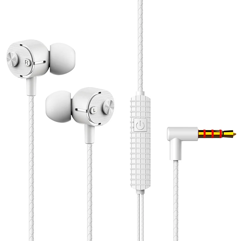 White Новые спортивные наушники-вкладыши Eeaphones с микрофоном Handsfree Eeaphones для телефонов 3,5 мм разъем гарнитура для Iphone Xiaomi huawei - Цвет: White