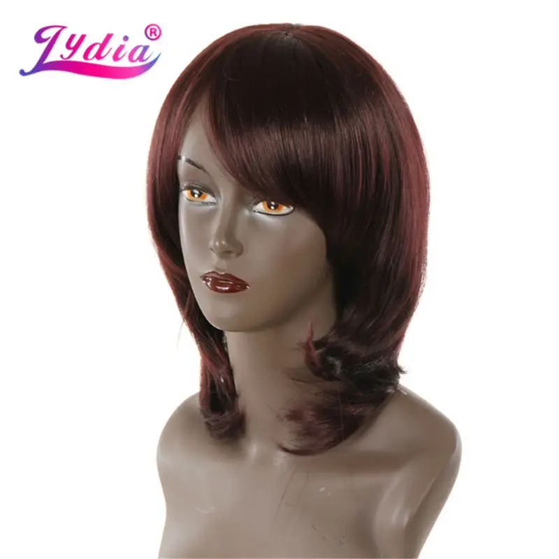 Лидия для черный Для женщин Искусственные парики средней прямо 10 дюймов природа
