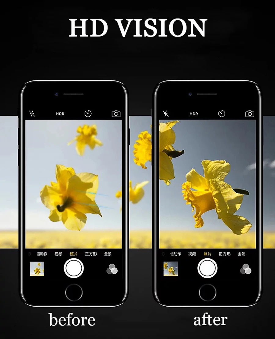 Для iPhone 7 стекло на для iPhone 8 Plus 6s 6 9H твердость камеры защитное закаленное стекло+ металлический задний объектив Камера Протектор Кольцо