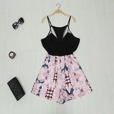 2017 Модный женский сексуальный клубный облегающий вечерний комбинезон брюки 6-18 |