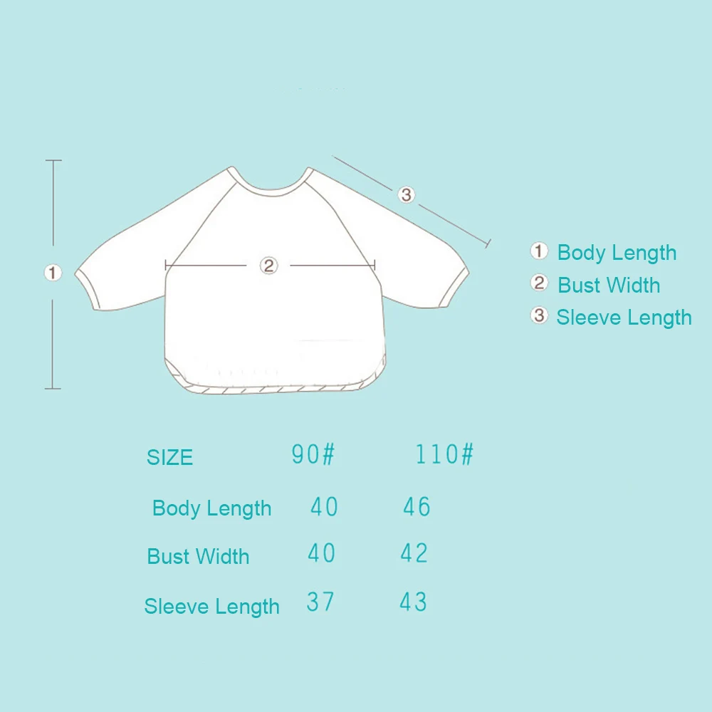 Детские нагрудники мультяшный Водонепроницаемый Фартук с длинным рукавом