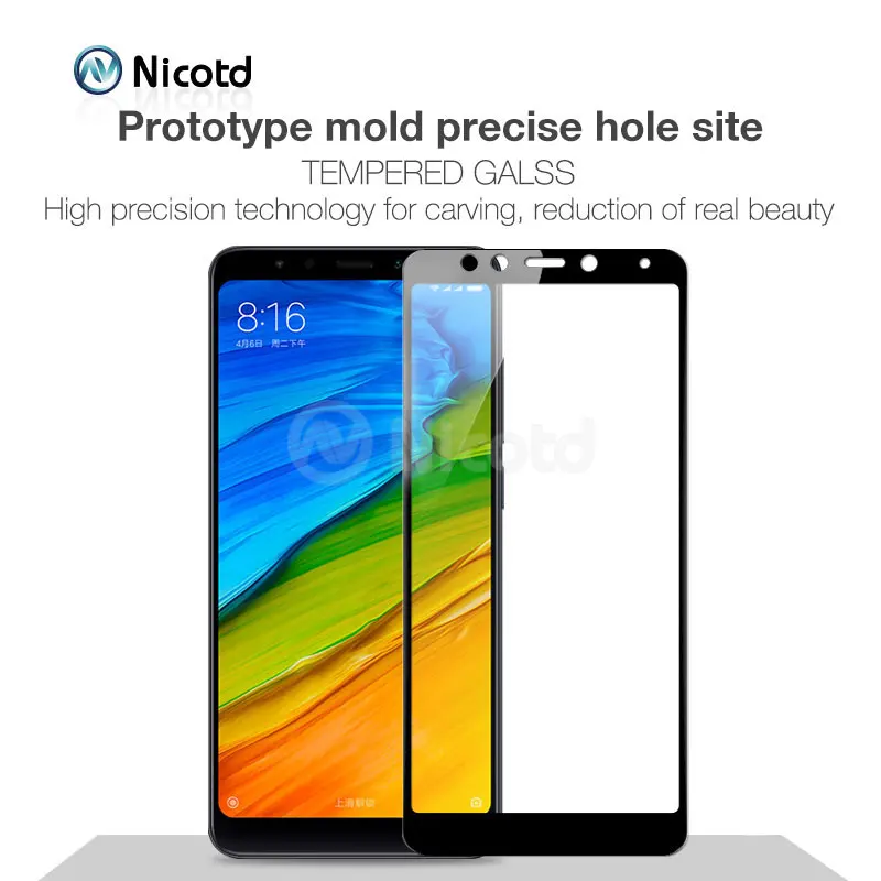 2.5D полное покрытие закаленное стекло для Xiaomi Redmi 5 Plus 5,9" Полное покрытие экрана Защитная пленка для Redmi 5 5a защитное стекло