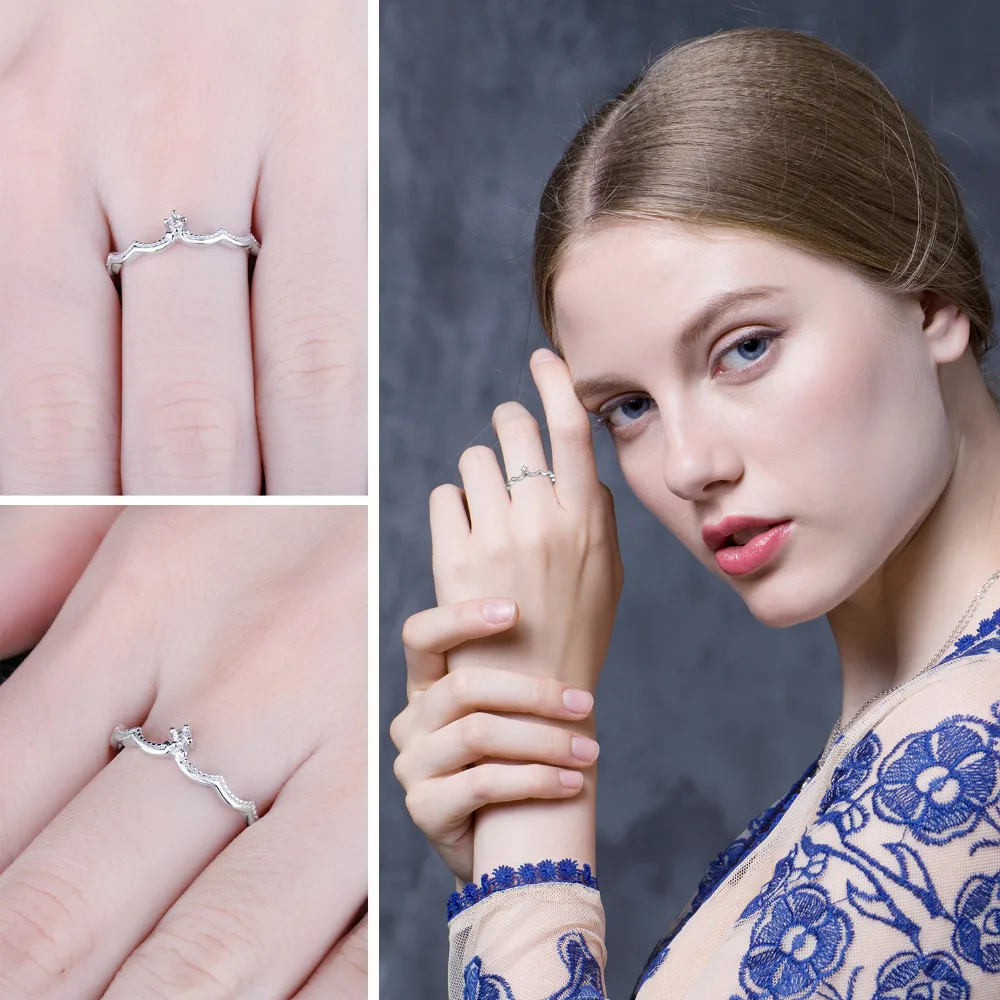 Jewelrypalace прекрасный 0.2ct Обручение пасьянс кольцо стерлингового серебра 925 пробы