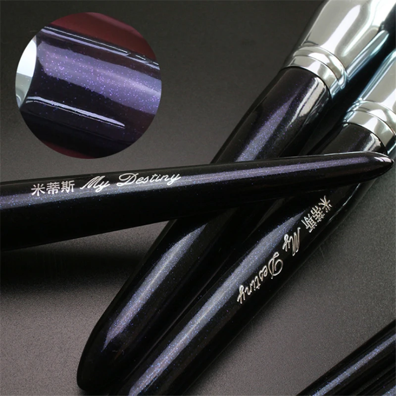 Набор кистей для макияжа Galaxy Pearlescent 14 шт. набор из натуральной козьей шерсти с
