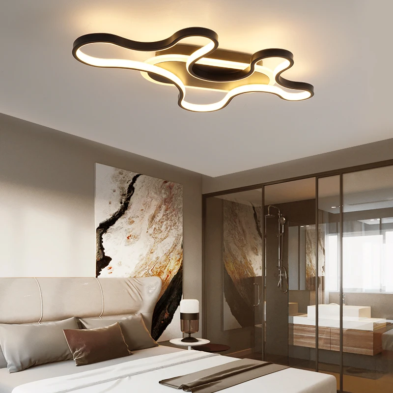 Candelabro de techo led moderno para sala de estar dormitorio comedor de aluminio led Lustre DIY accesorios de lámpara de araña