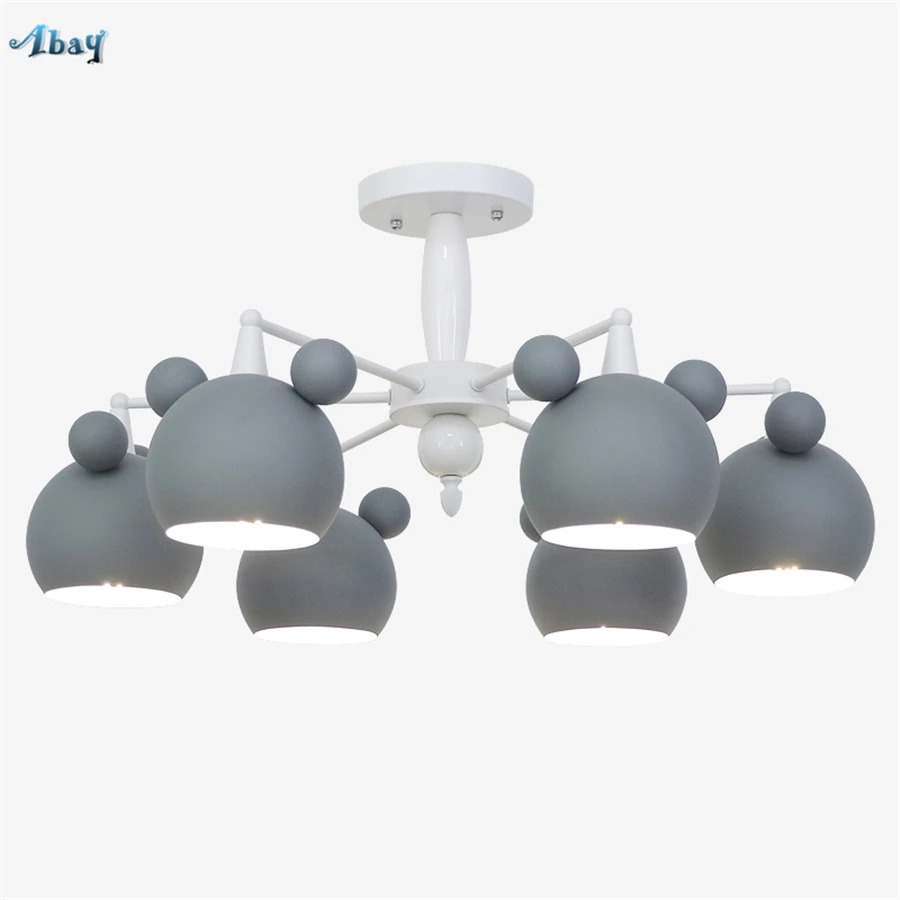 Скандинавский милый подвесной светильник в форме головы Микки для детской