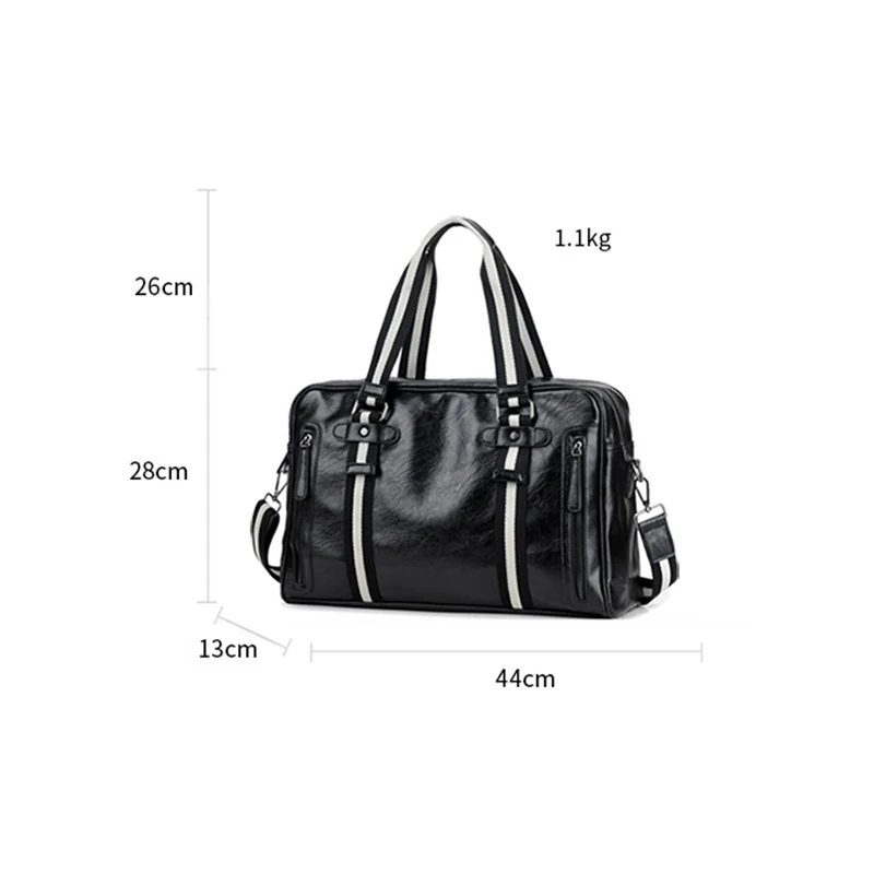Men's PU Business Travel Soft Material Solid Color Long Zipper Handbag Handsome High Quality Multi-Function Handbag