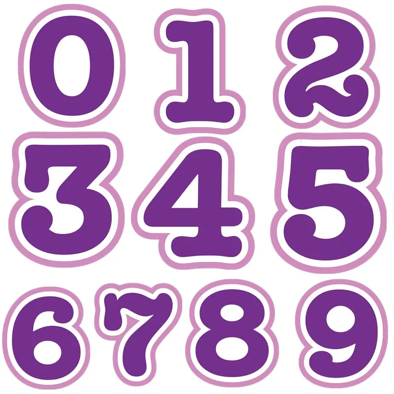 Огромные металлические штампы и пластиковые трафареты с цифрами 0 9 для