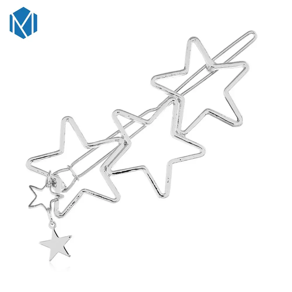 Star-Sliver M MISM Star заколки для волос для женщин, модные милые имитирующие заколки в Корейском стиле, металлические заколки для волос из сплава, аксессуары для волос для девочек - Цвет: Star-Sliver