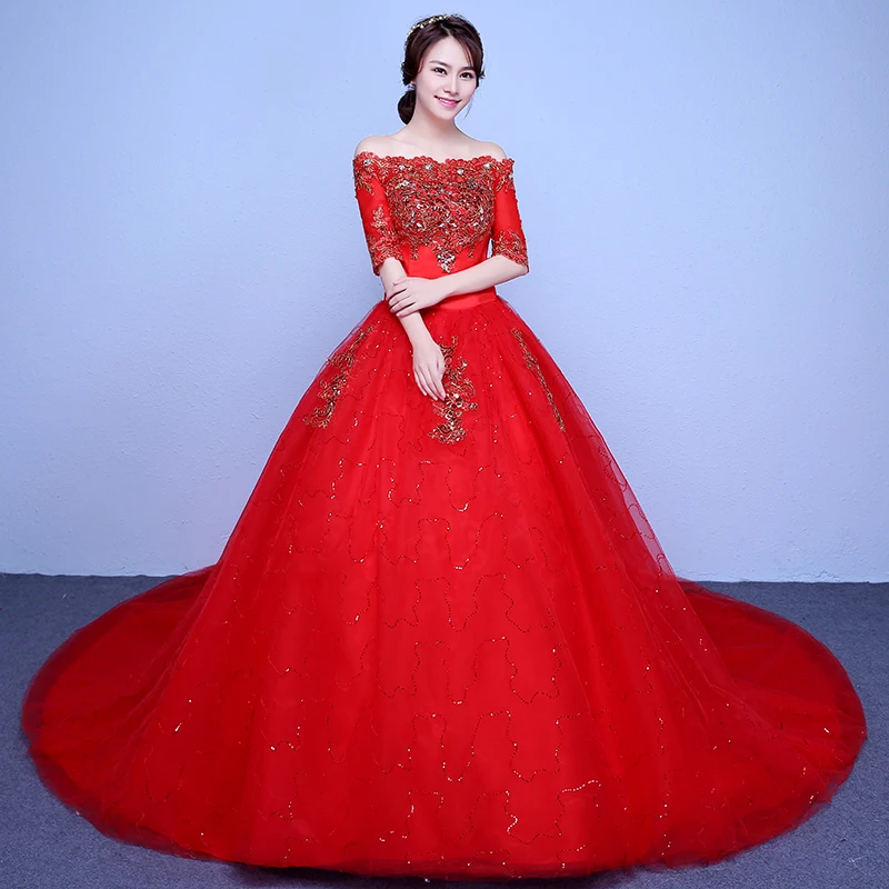 Дешевое свадебное платье с открытыми плечами 2020 длинным шлейфом вырезом